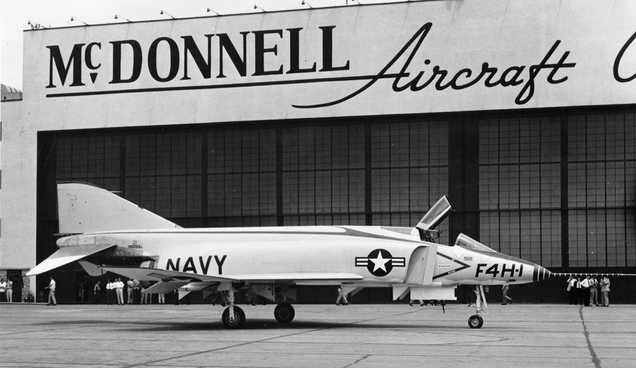 The F4H-1 Phantom II prototype. Note location for the second pilot, and its limited visibility. This position was known as the “hole.” (US Navy)